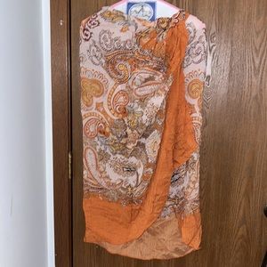Orange Paisley Skirt